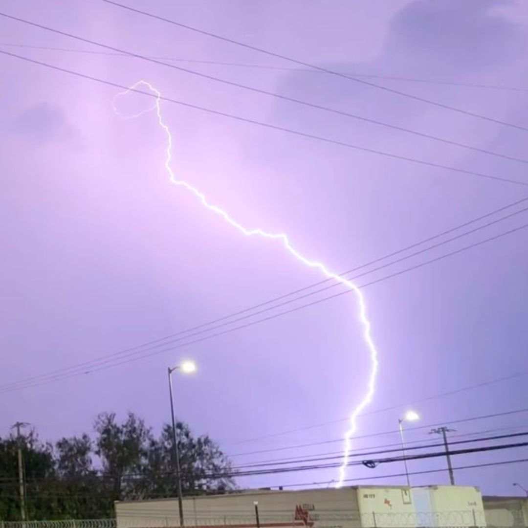 La lluvia duró cerca de una hora
